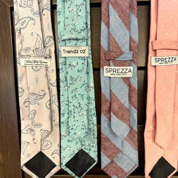 Lot Of 10, SPREZZA, Saks Fifth Avenue, Penguin, Trendz Co., 2.75” Luxury Ties - Picture 5 of 7